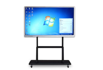  65 inch all in one flat panel touch screen PC TV whiteboard with built in projector function for school teaching