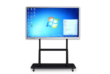 65 inch all in one flat panel touch screen PC TV whiteboard with built in projector function for school teaching